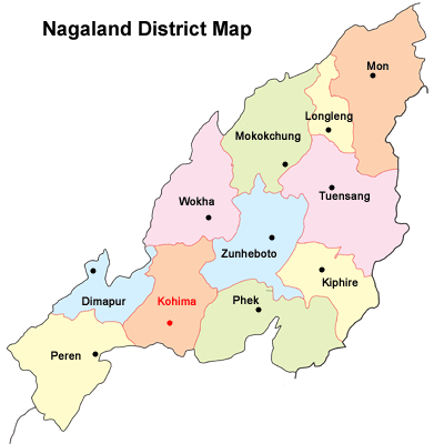 Nagaland district Map