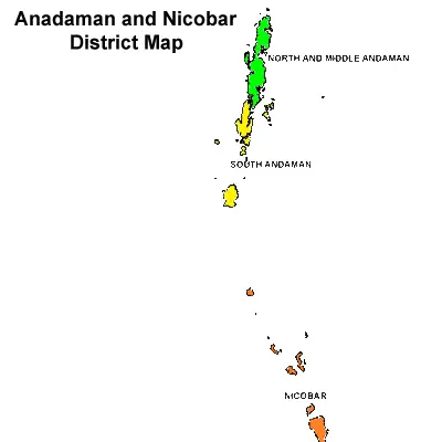Andaman and Nicobar district Map