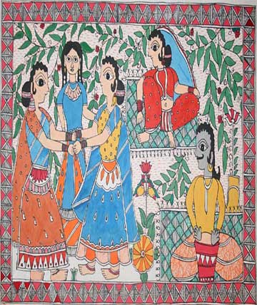 Dancing Bihar painting