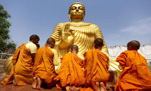 Praying for lord Buddha