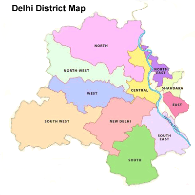 Delhi district Map