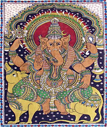 Ganesh kalamkari paintings