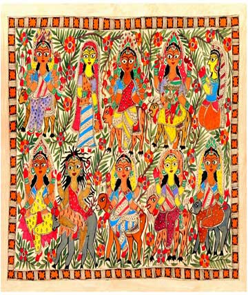 Goddess Madhubani painting