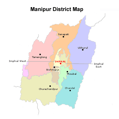 Manipur district Map