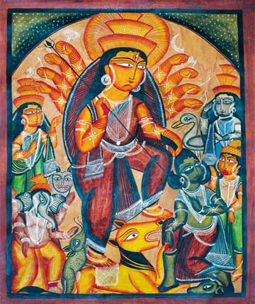 Durga Pattachitra painting