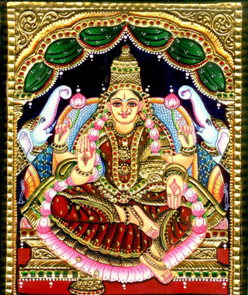 Lakshmi tanjore painting